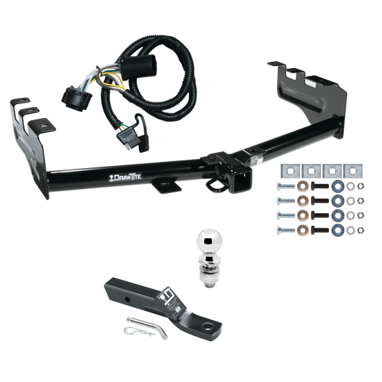 Trailer Tow Hitch For 99-13 Chevy Silverado GMC Sierra 1500 Complete Package w/ Wiring and 2" Ball