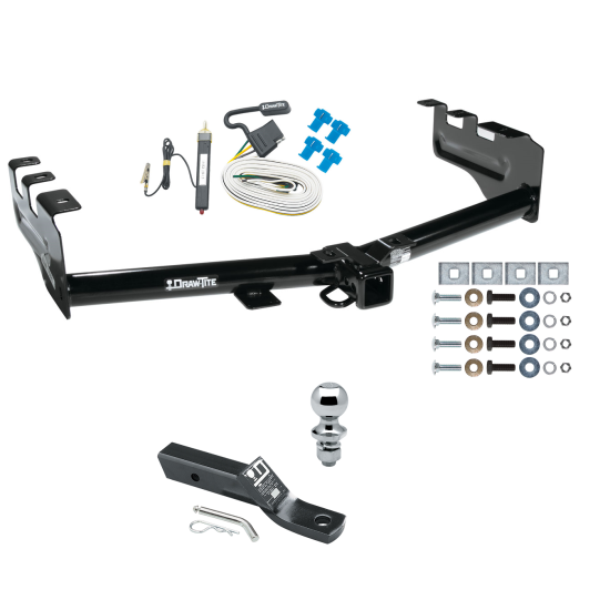 Trailer Tow Hitch For 99-07 Chevy Silverado GMC Sierra 1500 99-04 2500 LD Package w/ Wiring and 1-7/8" Ball