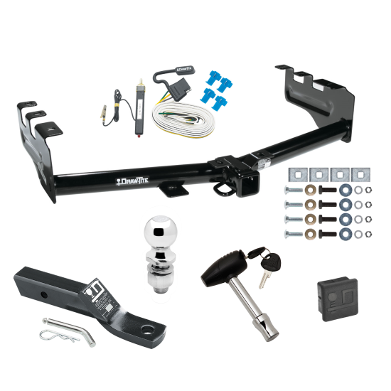 Trailer Tow Hitch For 99-07 Chevy Silverado GMC Sierra 1500 99-04 2500 LD Package Wiring 2" Ball and Lock