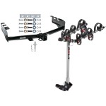 Trailer Tow Hitch For 99-13 Chevy Silverado GMC Sierra 1500 2500 LD w/ 4 Bike Carrier Rack