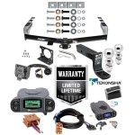 Trailer Hitch Tow Package w/ Tekonsha Prodigy P3 Brake Control For 03-07 Chevy Silverado GMC Sierra 1500 03-04 2500 LD w/ Dual 2" and 2- 5/16" Ball 4" Drop Mount 7-Way Pin Blade RV Controller