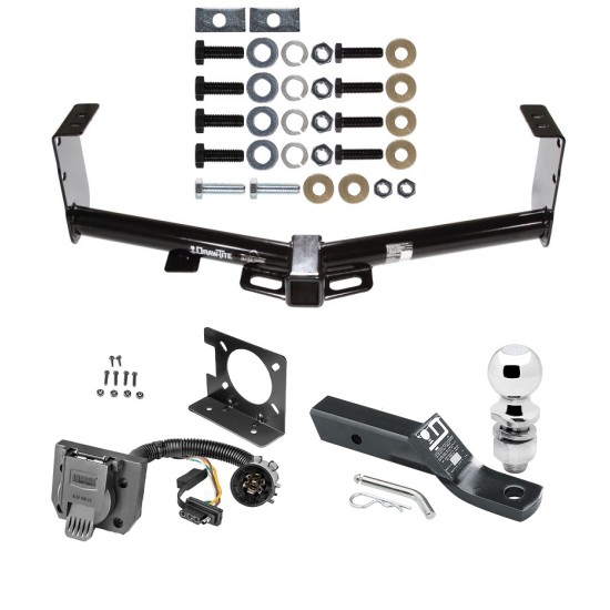 Trailer Hitch Package w/ Wiring For 07-21 Toyota Tundra w/ Factory 7-Way w/ 2" Ball 2" Drop Mount Pin Blade RV Class 4