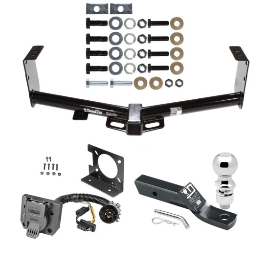 Trailer Hitch Package w/ Wiring For 07-21 Toyota Tundra w/ Factory 7-Way w/ 2-5/16" Ball 2" Drop Mount Pin Blade RV Class 4