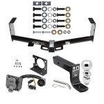 Trailer Hitch Package w/ Wiring For 07-21 Toyota Tundra w/ Factory 7-Way w/ 2-5/16" Ball 4" Drop Mount Pin Blade RV Class 4