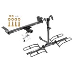 Trailer Tow Hitch For 16-22 Lexus RX350 16-21 RX450h Platform Style 2 Bike Rack w/ Anti Rattle Hitch Lock