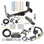 Trailer Hitch and Brake Control Kit For 14-22 Mercedes-Benz Sprinter Freightliner 2500 3500 w/ Tekonsha Prodigy P3 Controller 7-Way RV Wiring Harness Complete System Receiver 2" Tow Ball w/o factory step bumper