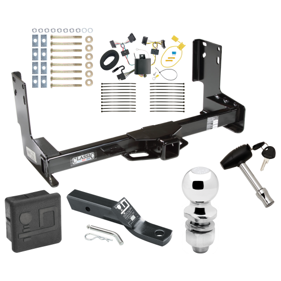 Trailer Tow Hitch For 07-22 Mercedes-Benz Freightliner Sprinter 2500 3500 07-09 Dodge Sprinter 3500 Deluxe Package Wiring 2" Ball and Lock