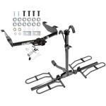 Trailer Tow Hitch For 01-10 Chevy Silverado GMC Sierra 2500 3500 3500 Platform Style 2 Bike Rack w/ Anti Rattle Hitch Lock