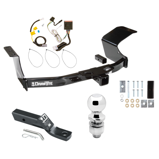 Trailer Tow Hitch For 07-13 Mitsubishi Outlander Complete Package w/ Wiring and 2" Ball