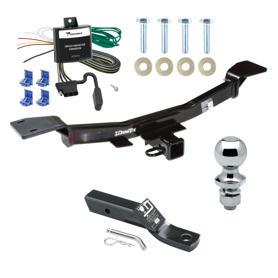 Trailer Tow Hitch For 05-10 KIA Sportage 4 Cyl Complete Package w/ Wiring and 1-7/8" Ball