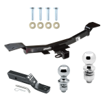 Trailer Tow Hitch For 05-10 KIA Sportage Hyundai Tucson Receiver w/ 1-7/8" and 2" Ball