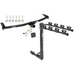 Trailer Tow Hitch w/ 4 Bike Rack For 01-08 Acura MDX Honda Pilot tilt away adult or child arms fold down carrier w/ Lock and Cover 