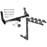 Trailer Tow Hitch w/ 4 Bike Rack For 07-24 Dodge Freightliner Mercedes-Benz Sprinter 2500 3500 w/ Security J-Pin and Cover