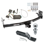 Trailer Tow Hitch For 04-12 Chevy Colorado GMC Canyon 06-08 Isuzu i-280 i-290 i-350 i-370 Complete Package w/ Wiring and 1-7/8" Ball