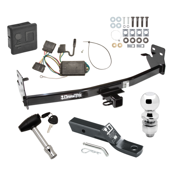 Trailer Tow Hitch For 04-12 Chevy Colorado GMC Canyon 06-08 Isuzu i-280 i-290 i-350 i-370 Deluxe Package Wiring 2" Ball and Lock