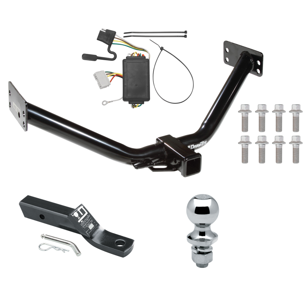 Trailer Tow Hitch For 07-13 Acura MDX without Full Size Spare Complete Package w/ Wiring and 1-7/8" Ball