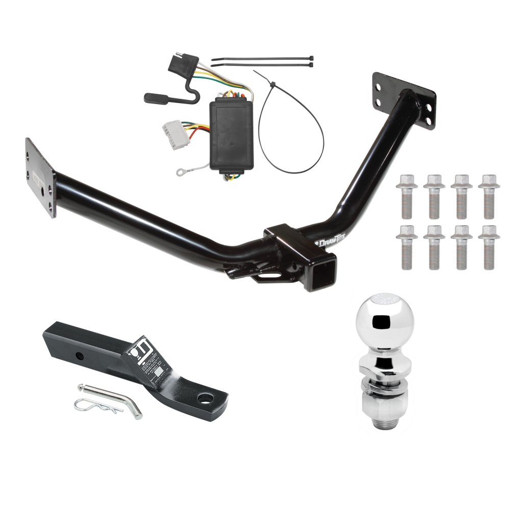 Trailer Tow Hitch For 07-13 Acura MDX without Full Size Spare Complete Package w/ Wiring and 2" Ball