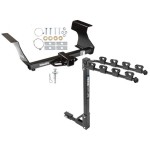 Trailer Tow Hitch w/ 4 Bike Rack For 09-13 Subaru Forester tilt away adult or child arms fold down carrier