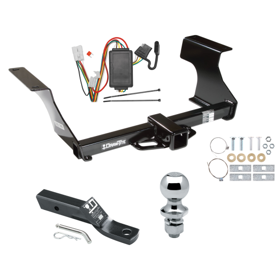 Trailer Tow Hitch For 09-13 Subaru Forester Complete Package w/ Wiring and 1-7/8" Ball