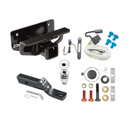 Trailer Tow Hitch For 03-23 Dodge RAM 1500 03-09 2500 3500 Complete Package w/ Wiring and 2" Ball