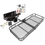 Trailer Tow Hitch For 03-23 Dodge Ram 1500 2500 3500 Basket Cargo Carrier Platform Hitch Lock and Cover