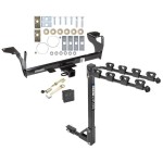 Trailer Tow Hitch w/ 4 Bike Rack For 10-17 Volvo XC60 tilt away adult or child arms fold down carrier w/ Lock and Cover