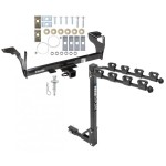 Trailer Tow Hitch w/ 4 Bike Rack For 10-17 Volvo XC60 tilt away adult or child arms fold down carrier