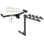 Trailer Tow Hitch w/ 4 Bike Rack For 10-15 Lexus RX350 Except F Sport 10-15 RX450h tilt away adult or child arms fold down carrier