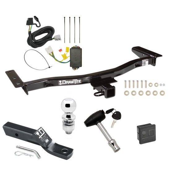 Trailer Tow Hitch For 10-12 Lexus RX350 13-15 Exc F Sport 10-15 RX450h Deluxe Package Wiring 2" Ball and Lock