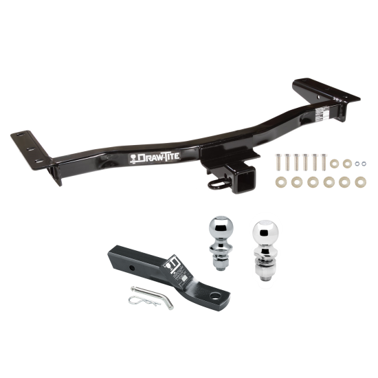 Trailer Tow Hitch For 10-15 Lexus RX350 Except F Sport 10-15 RX450h Receiver w/ 1-7/8" and 2" Ball