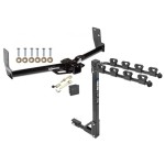 Trailer Tow Hitch w/ 4 Bike Rack For 10-16 Cadillac SRX tilt away adult or child arms fold down carrier w/ Lock and Cover