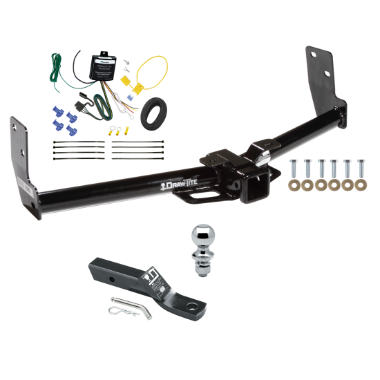 Trailer Tow Hitch For 10-16 Cadillac SRX Complete Package w/ Wiring and 1-7/8" Ball