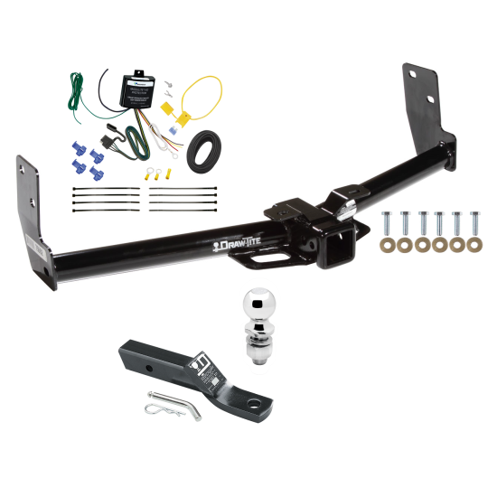 Trailer Tow Hitch For 10-16 Cadillac SRX Complete Package w/ Wiring and 2" Ball