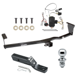 Trailer Tow Hitch For 10-12 Hyundai Santa Fe Complete Package w/ Wiring and 1-7/8" Ball