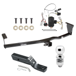 Trailer Tow Hitch For 10-12 Hyundai Santa Fe Complete Package w/ Wiring and 2" Ball