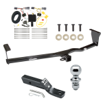 Trailer Tow Hitch For 11-13 KIA Sorento 4 Cyl. I4 Complete Package w/ Wiring and 1-7/8" Ball