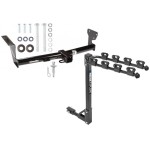 Trailer Tow Hitch w/ 4 Bike Rack For 08-15 Land Rover LR2 tilt away adult or child arms fold down carrier