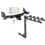 Trailer Tow Hitch w/ 4 Bike Rack For 09-14 Ford F-150 tilt away adult or child arms fold down carrier