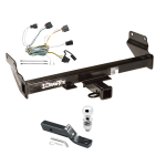 Trailer Tow Hitch For 11-13 Jeep Grand Cherokee Complete Package w/ Wiring and 2" Ball