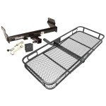 Trailer Tow Hitch For 11-21 Jeep Grand Cherokee 22-23 WK Basket Cargo Carrier Platform Hitch Lock and Cover