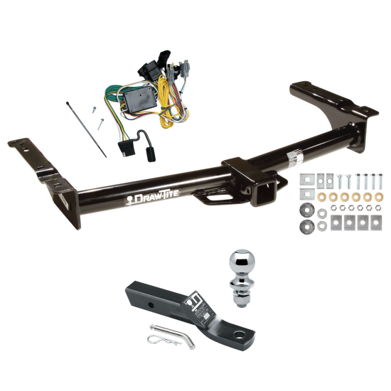 Trailer Tow Hitch For 92-94 Ford Van E150 E250 E350 Complete Package w/ Wiring and 1-7/8" Ball