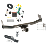 Trailer Tow Hitch For 08-17 Jeep Patriot Complete Package w/ Wiring and 1-7/8" Ball