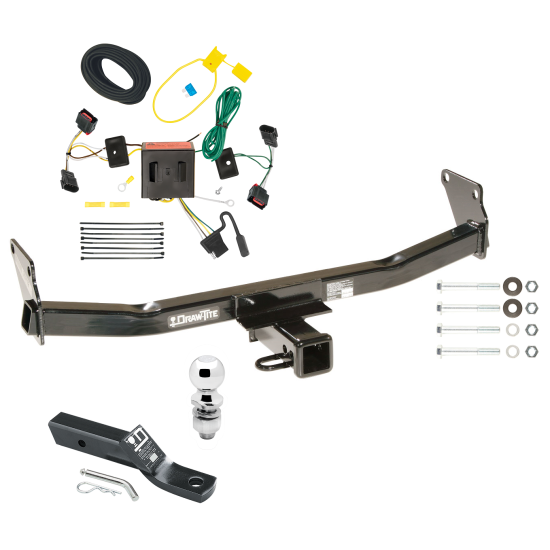 Trailer Tow Hitch For 08-17 Jeep Patriot Complete Package w/ Wiring and 2" Ball