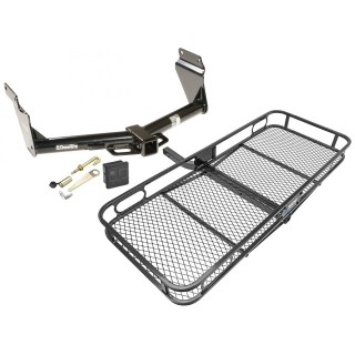 Trailer Tow Hitch For 11-24 Dodge Durango 14-21 Jeep Grand Cherokee EcoDiesel Basket Cargo Carrier Platform Hitch Lock and Cover