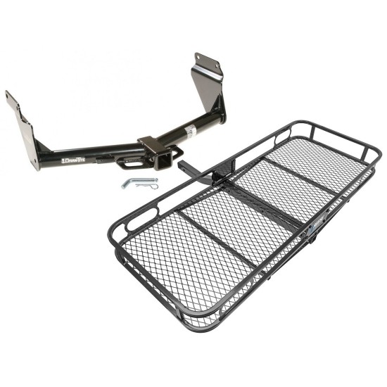 Trailer Tow Hitch For 11-24 Dodge Durango 14-21 Jeep Grand Cherokee EcoDiesel Basket Cargo Carrier Platform w/ Hitch Pin