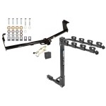 Trailer Tow Hitch w/ 4 Bike Rack For 11-17 Nissan Quest tilt away adult or child arms fold down carrier w/ Lock and Cover