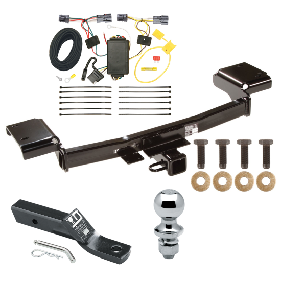 Trailer Tow Hitch For 10-15 Hyundai Tuscon Complete Package w/ Wiring and 1-7/8" Ball