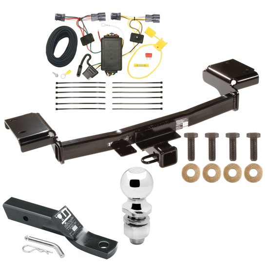 Trailer Tow Hitch For 10-15 Hyundai Tuscon Complete Package w/ Wiring and 2" Ball