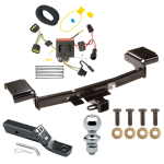 Trailer Tow Hitch For 11-16 KIA Sportage Complete Package w/ Wiring and 1-7/8" Ball