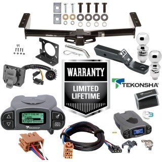 Trailer Hitch w/ Tekonsha Prodigy P3 Brake Control For 03-06 Avalanche Suburban Tahoe Yukon XL w/ Plug Play Wiring 2" 2- 5/16" Ball 2" Drop Mount 7-Way Pin Blade RV Controller 